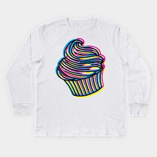 CMYK Cupcake Kids Long Sleeve T-Shirt